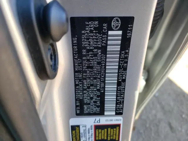 2017 TOYOTA CAMRY LE  