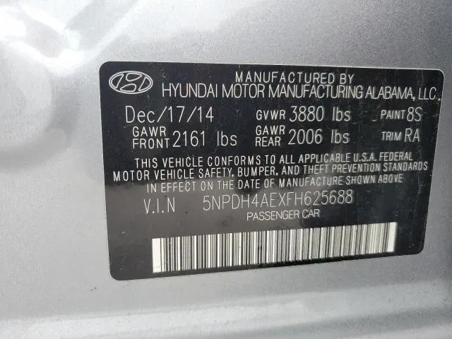 2015 HYUNDAI ELANTRA SE  