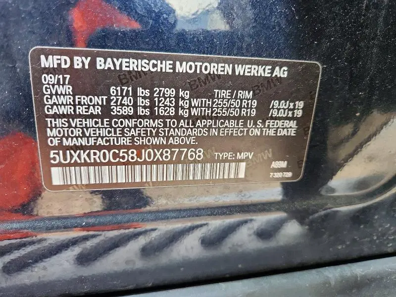 2018 BMW X5 XDRIVE35I  
