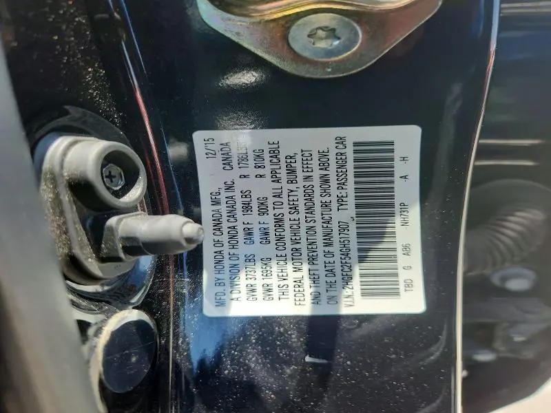 2016 HONDA CIVIC LX  