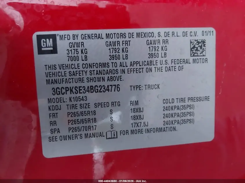 2011 CHEVROLET SILVERADO 1500 LT