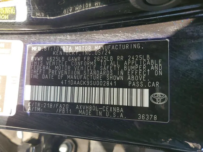 2025 TOYOTA CAMRY LE  