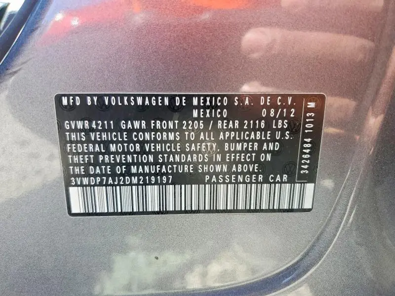 2013 VOLKSWAGEN JETTA SE  