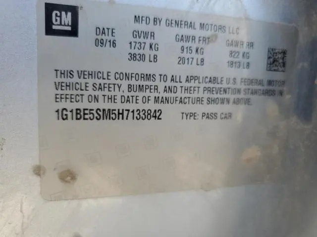 2017 CHEVROLET CRUZE LT  