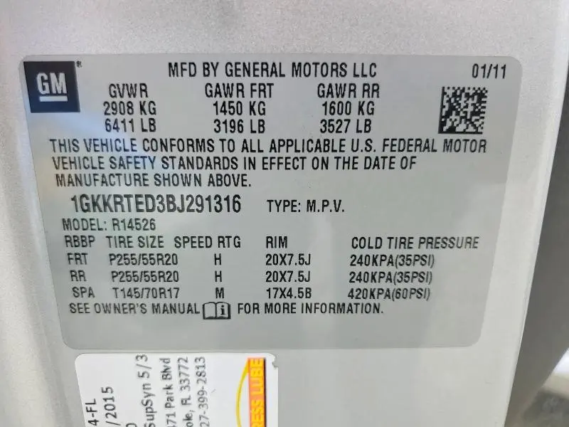 2011 GMC ACADIA DENALI  
