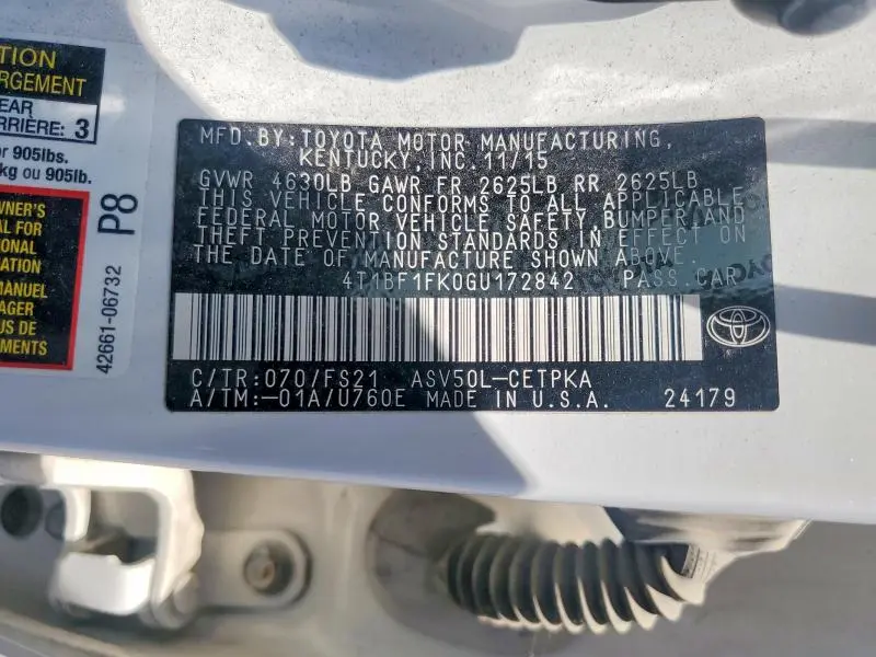 2016 TOYOTA CAMRY SPECIAL EDITION  