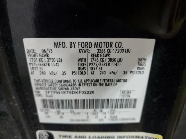 2013 FORD F150 SUPERCREW  