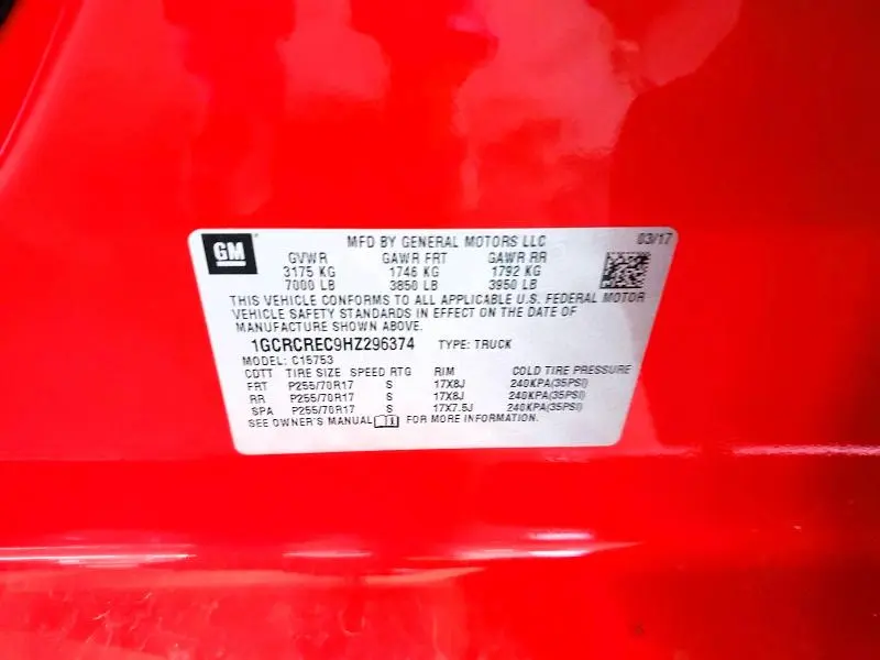 2017 CHEVROLET SILVERADO C1500 LT  