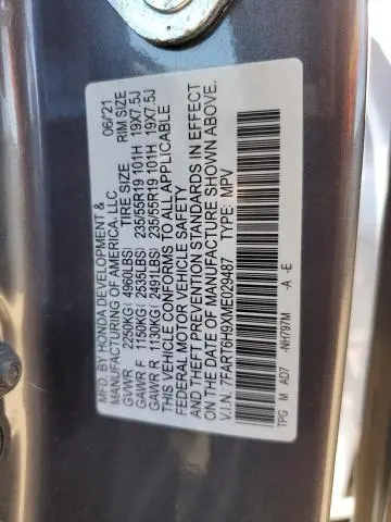 2021 HONDA CR-V TOURING  