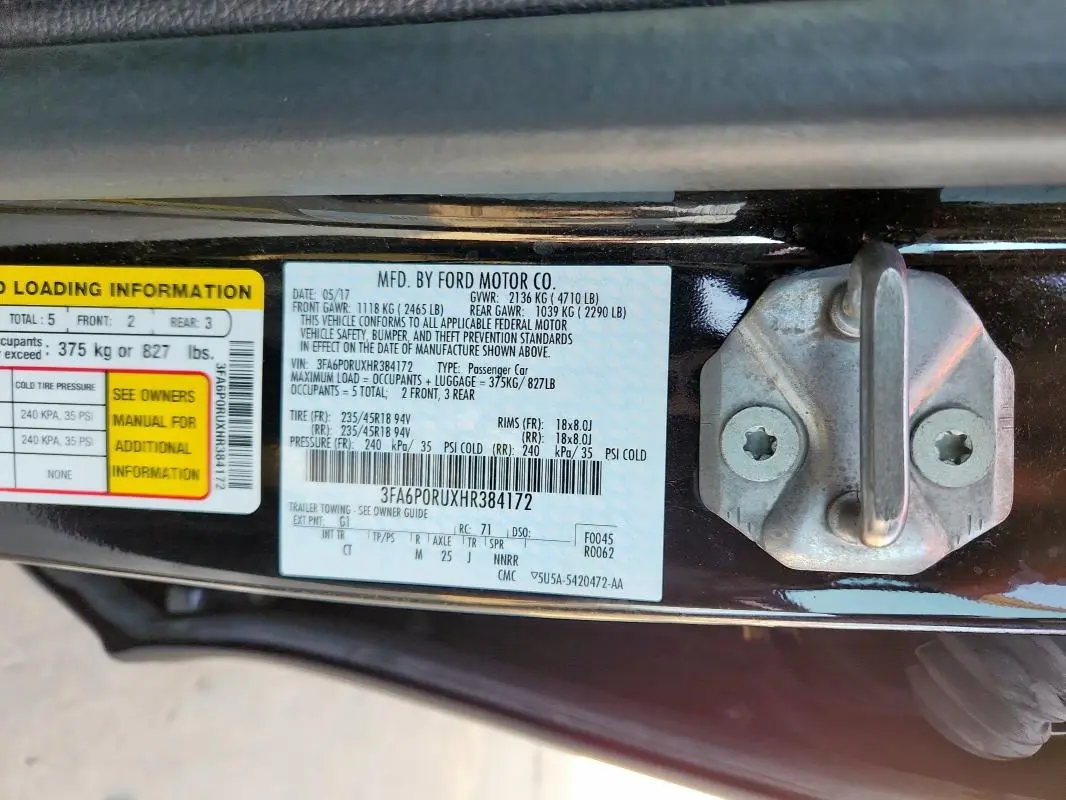 2017 FORD FUSION TITANIUM HEV  