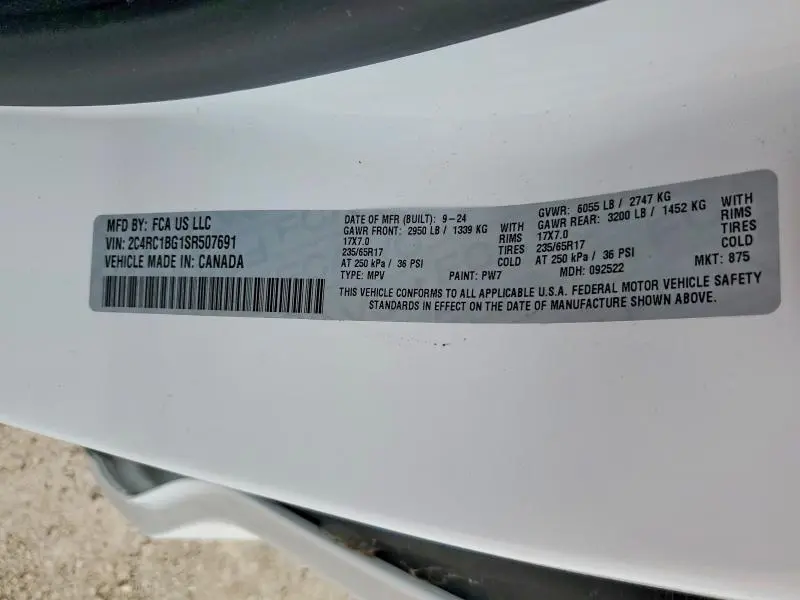 2025 CHRYSLER PACIFICA SELECT  