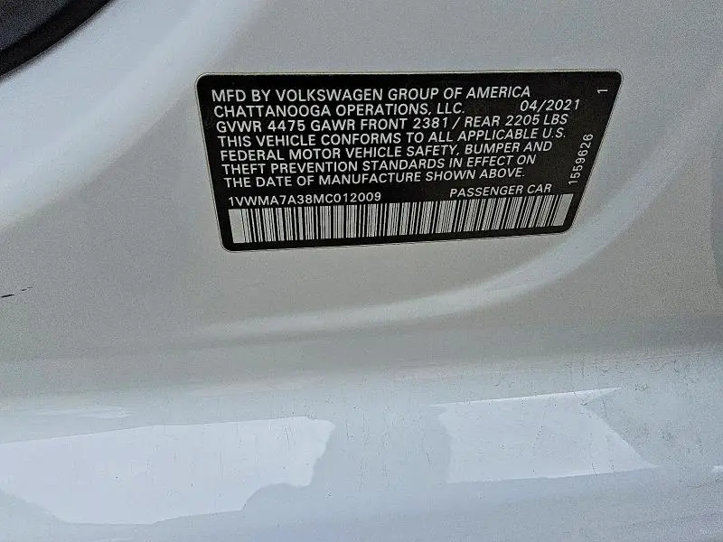 2021 VOLKSWAGEN PASSAT R-LINE  