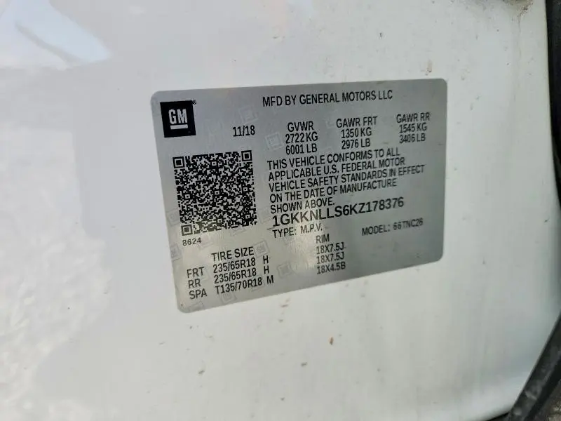 2019 GMC ACADIA SLE  