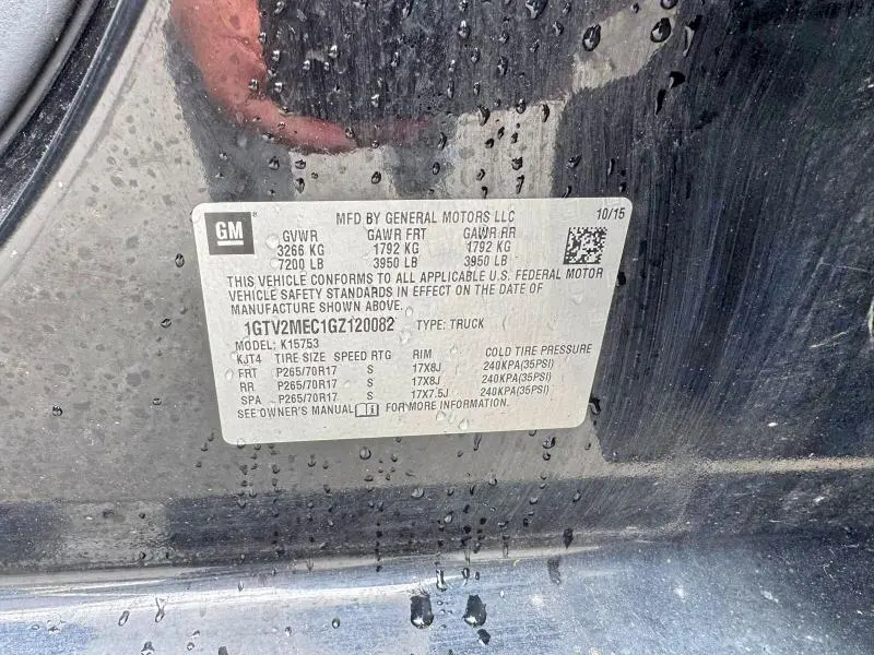 2016 GMC SIERRA K1500 SLE  