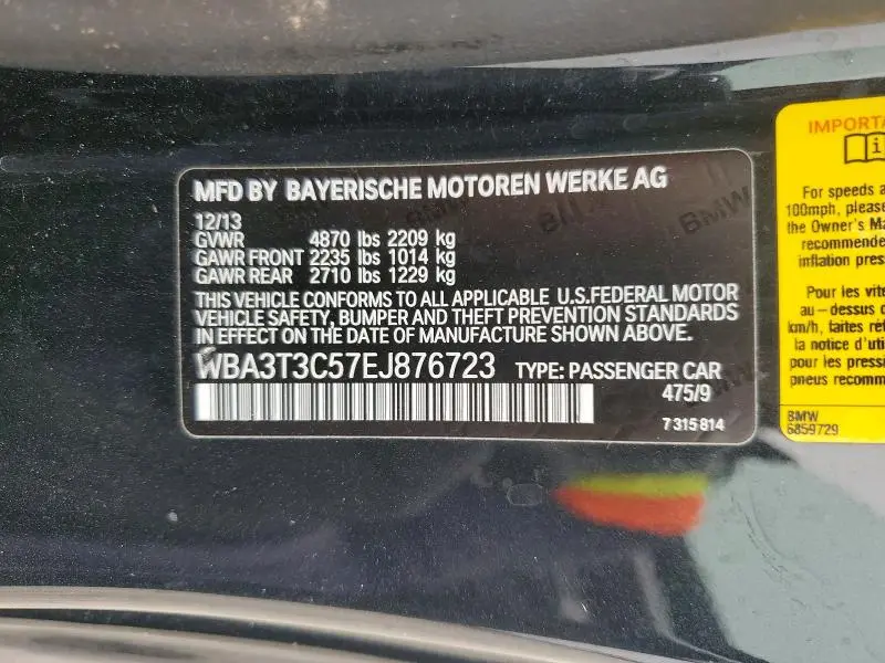2014 BMW 435 I  
