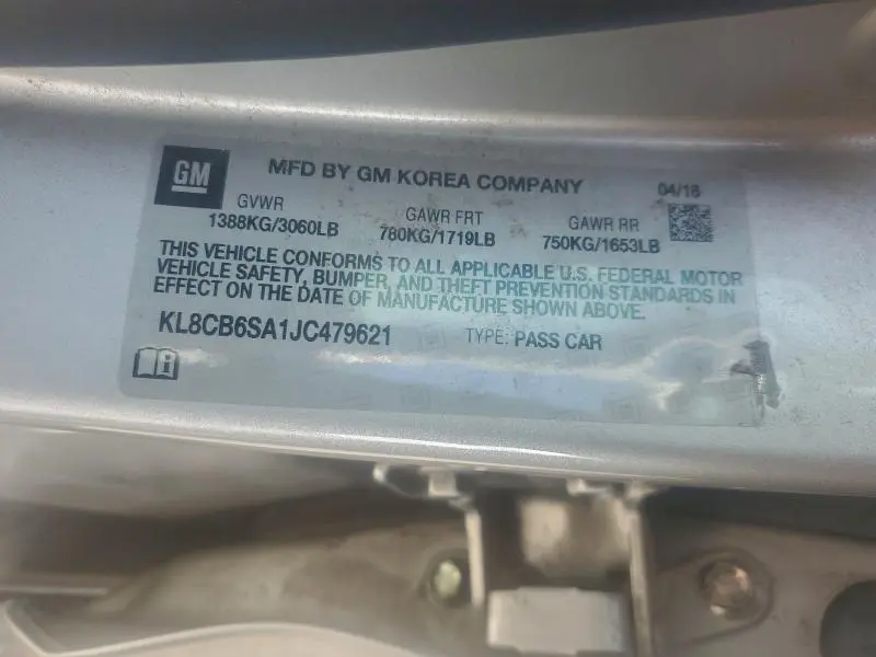 2018 CHEVROLET SPARK LS  