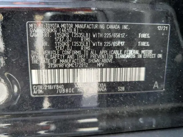 2021 TOYOTA RAV4 LE  