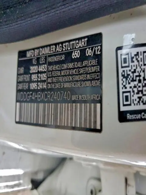 2012 MERCEDES-BENZ C 250  