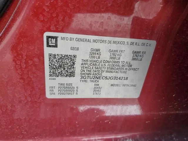 2018 GMC SIERRA K1500 SLT  