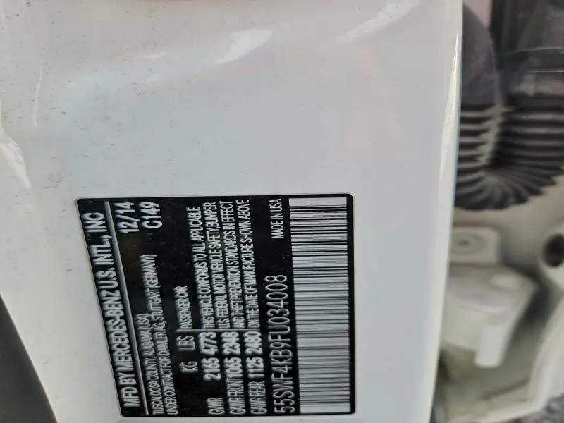 2015 MERCEDES-BENZ C 300 4MATIC  