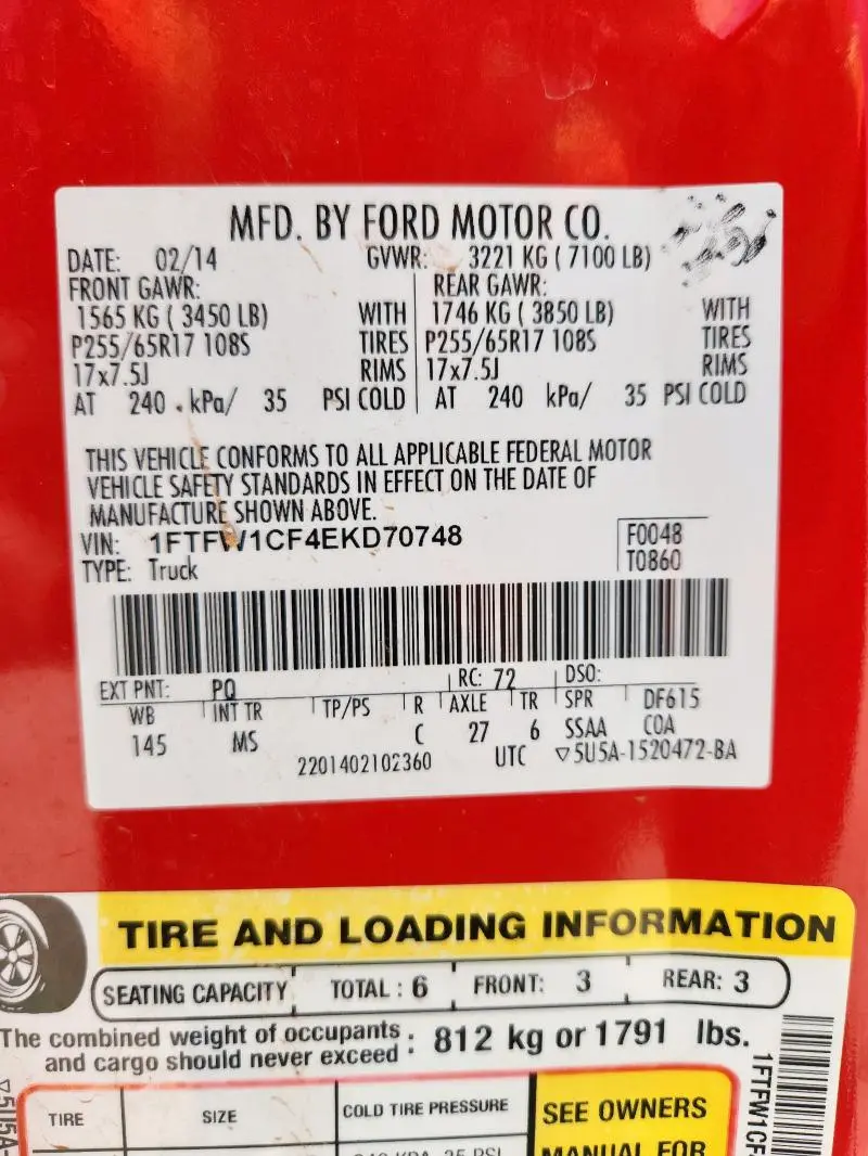 2014 FORD F150 SUPERCREW  