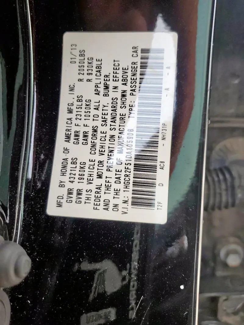 2013 HONDA ACCORD SPORT  