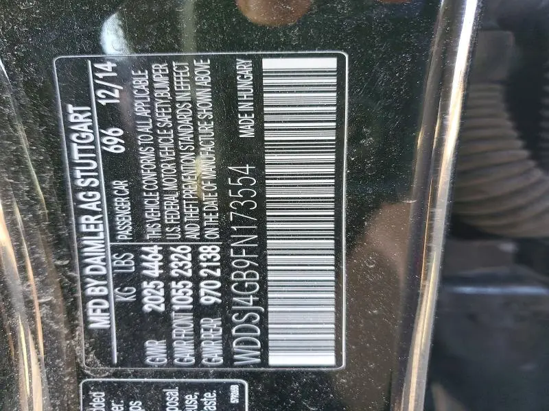 2015 MERCEDES-BENZ CLA 250 4MATIC  