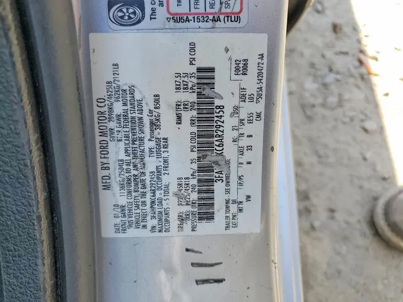 2010 FORD FUSION SPORT  