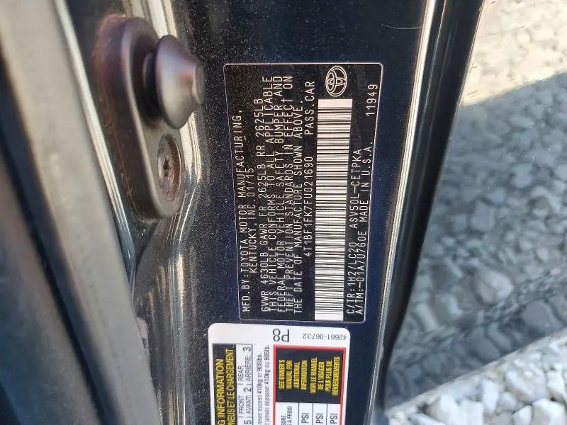 2015 TOYOTA CAMRY XSE  