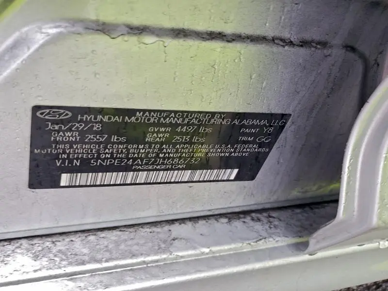 2018 HYUNDAI SONATA SE  