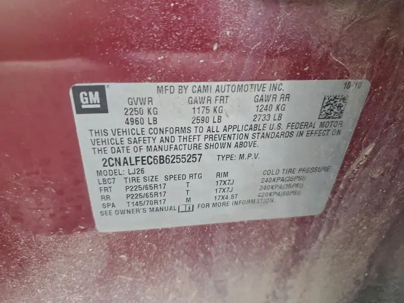 2011 CHEVROLET EQUINOX LTZ  