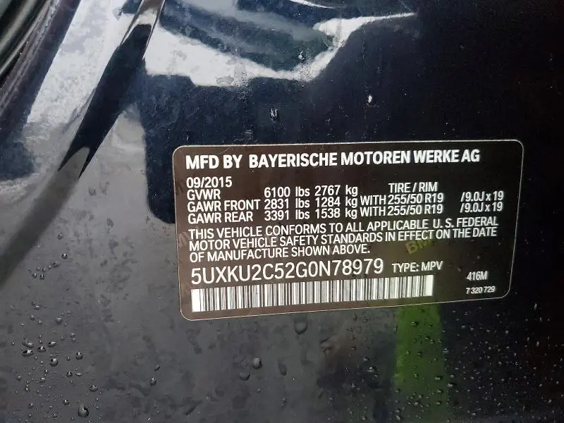2016 BMW X6 XDRIVE35I  