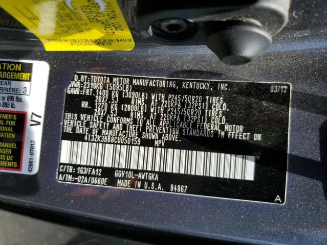 2012 TOYOTA VENZA LE  