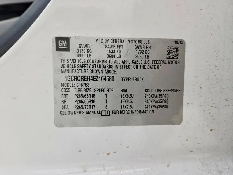 2014 CHEVROLET SILVERADO C1500 LT  
