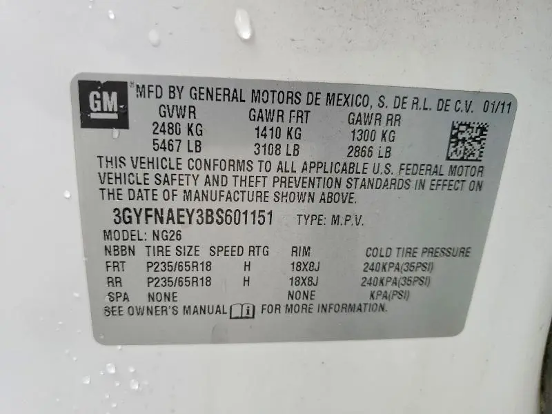 2011 CADILLAC SRX LUXURY COLLECTION  
