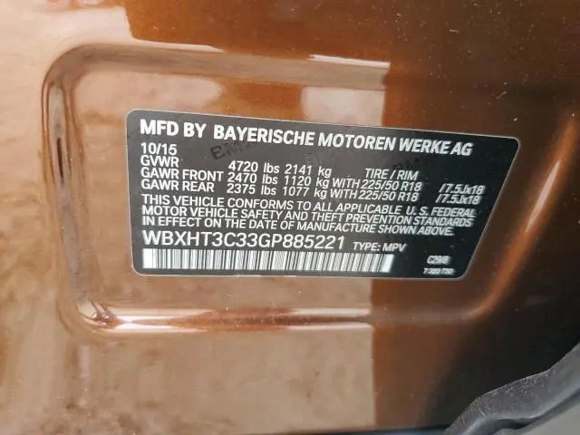 2016 BMW X1 XDRIVE28I  