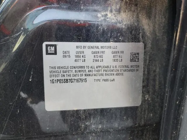 2016 CHEVROLET CRUZE LIMITED LT  