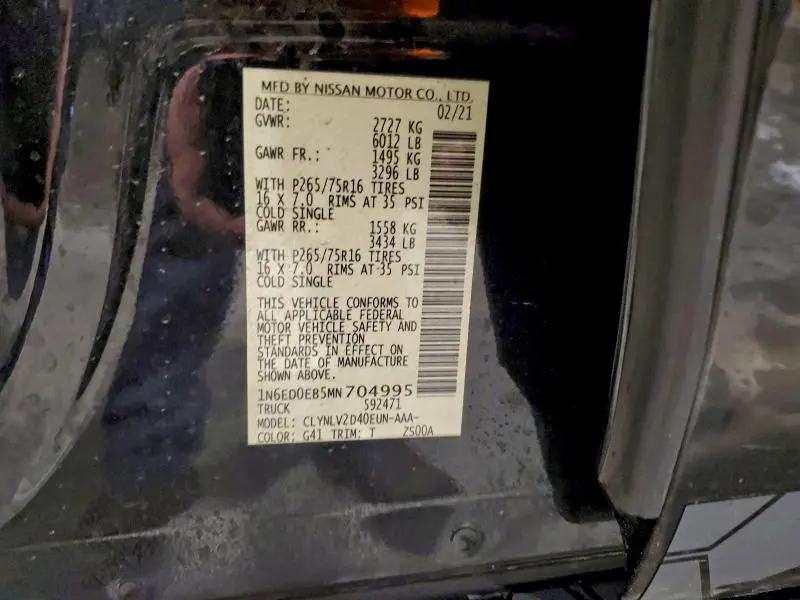 2021 NISSAN FRONTIER S  