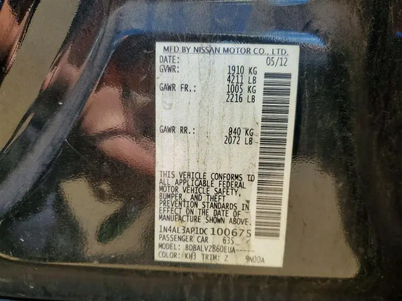 2013 NISSAN ALTIMA 2.5  
