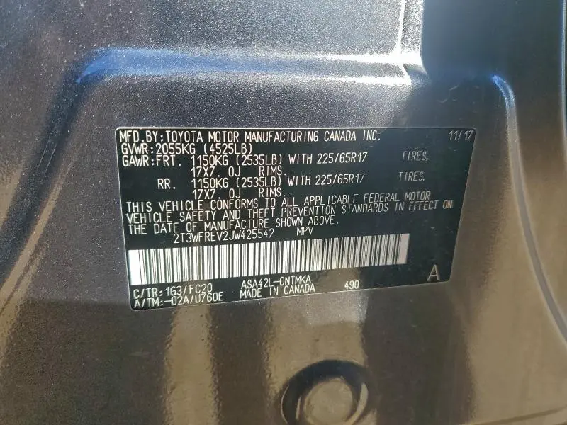 2018 TOYOTA RAV4 ADVENTURE  