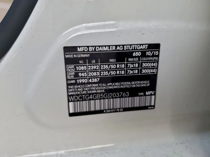 2016 MERCEDES-BENZ GLA 250 4MATIC  