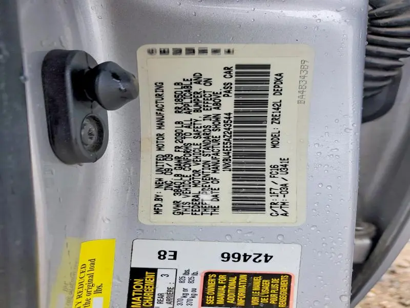 2010 TOYOTA COROLLA BASE  