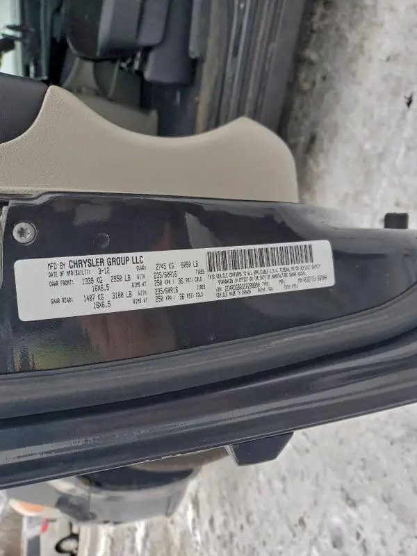 2012 DODGE GRAND CARAVAN SE  