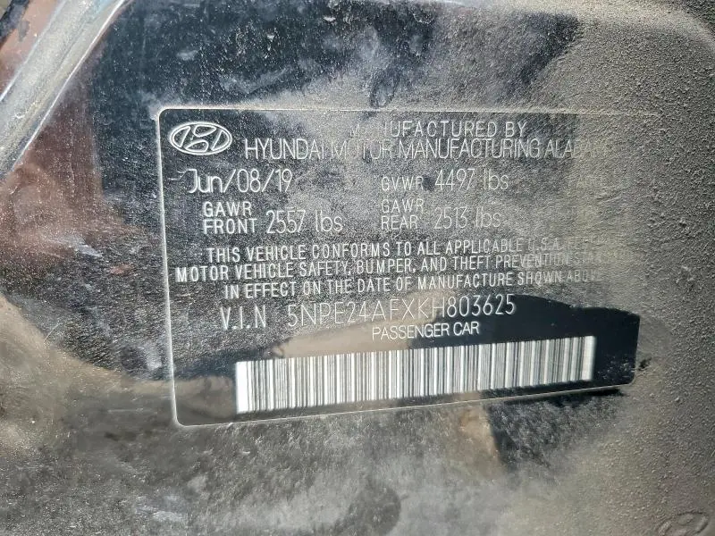 2019 HYUNDAI SONATA SE  