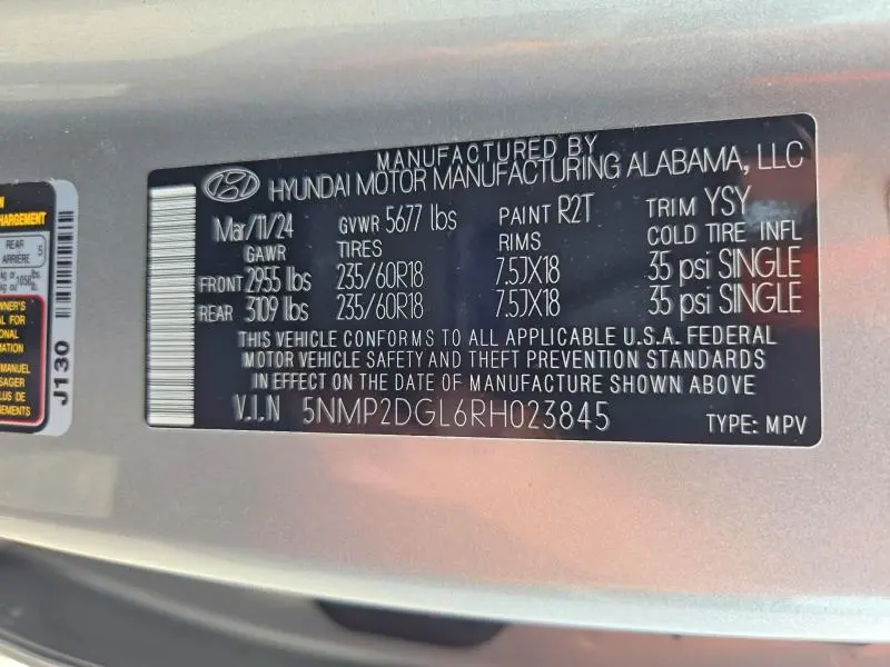 2024 HYUNDAI SANTA FE SEL  