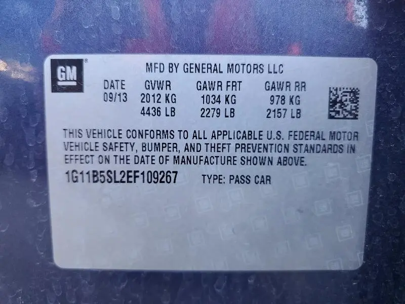 2014 CHEVROLET MALIBU LS  