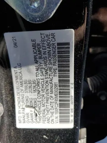 2021 HONDA CIVIC SPORT  