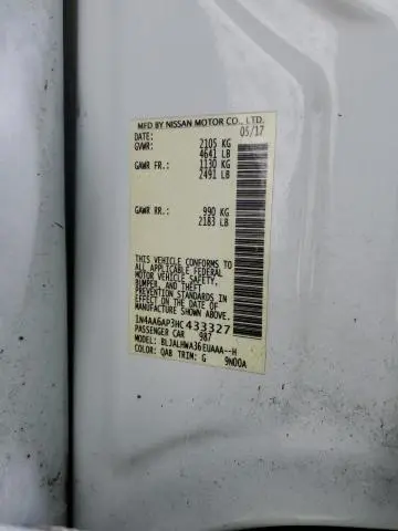 2017 NISSAN MAXIMA 3.5S  