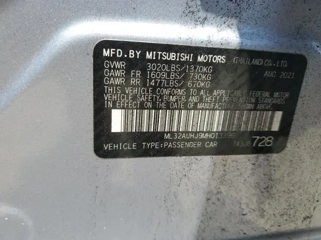 2021 MITSUBISHI MIRAGE ES