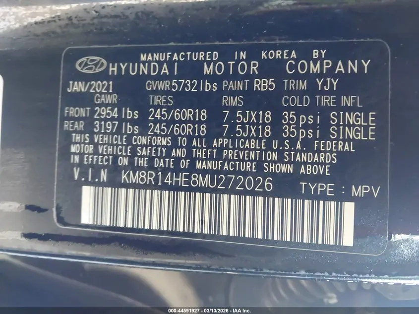 2021 HYUNDAI PALISADE SE